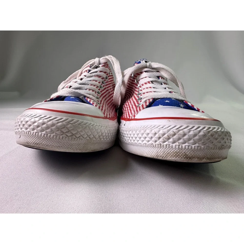 Converse Chuck Taylor All Star Stars and Stripes Patriotic Low Top M 8.5 W 10.5 - Picture 6 of 16